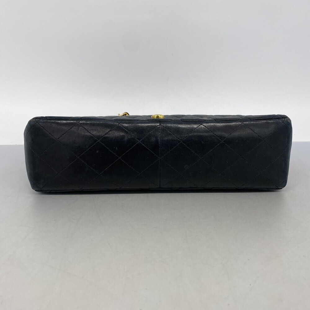 Chanel Shoulder Bag, Large Matelassé, Double Chain, Lambskin, Black, Women's - Picture 3 of 13